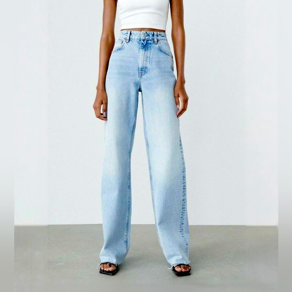Zara 90s Full Length Jeans Bondy Blue